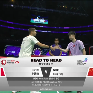 2025年 李宁中国大师赛 SF 克里斯托·波波夫[法国] vs [中国]翁泓阳