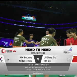 2025年 李宁香港公开赛 SF 金慧贞&孔熙容[韩国] vs [中国]刘圣书&谭宁