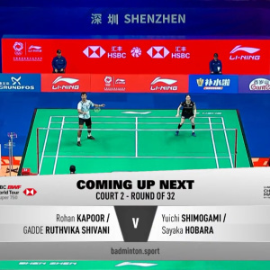 2025年 李宁中国大师赛 R32 罗汉·卡普尔&加德·鲁思维卡·希瓦尼[印度] vs [日本]霜上雄一&保原彩夏