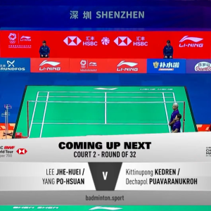 2025年 李宁中国大师赛 R32 李哲辉&杨博轩[中国台北] vs [泰国]吉丁努蓬·革德伦&德差波·普瓦拉努克罗
