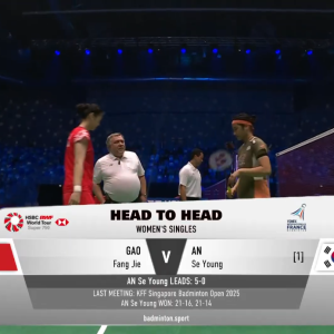 2025年 法国公开赛 QF 高昉洁[中国] vs [韩国]安洗莹