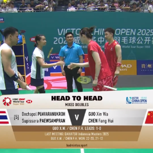 2025年 中国公开赛 R16 德差波·普瓦拉努克罗&苏皮萨拉·帕维斯坦帕[泰国] vs [中国]郭新娃&陈芳卉