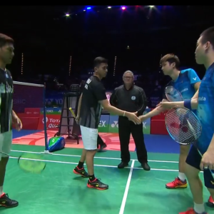 2019年 全英公开赛 男双 SF 法贾尔·阿尔菲安&穆罕默德·里安·阿迪安托[印尼] vs [马来西亚]谢定峰&苏伟译