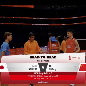 2025年 汇丰世界羽联世界巡回赛总决赛 奈良冈功大[日本] vs [中国]李诗沣