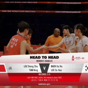 2025年 汇丰世界羽联世界巡回赛总决赛 刘圣书&谭宁[中国] vs [韩国]白荷娜&李绍希