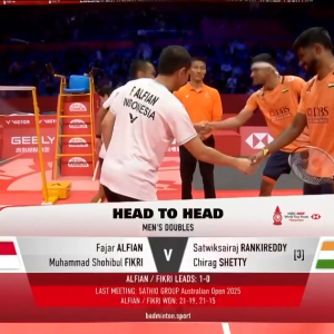 2025年 汇丰世界羽联世界巡回赛总决赛 法贾尔·阿尔菲安&穆罕默德·肖希布·菲克里[印尼] vs [印度]萨特维克·赛拉杰·兰基雷迪&奇拉格·钱德拉谢卡尔·谢提