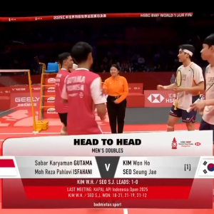 2025年 汇丰世界羽联世界巡回赛总决赛 萨巴·卡亚曼·咖塔曼&穆罕默德·利萨·巴列维·伊斯法哈尼[印尼] vs [韩国]金元昊&徐承宰