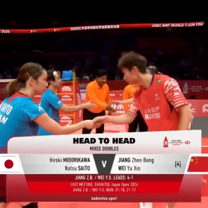 2025年 汇丰世界羽联世界巡回赛总决赛 绿川大辉&斋藤夏[日本] vs [中国]蒋振邦&魏雅欣