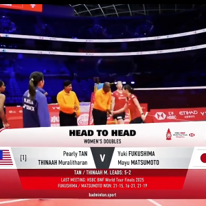 2025年 汇丰世界羽联世界巡回赛总决赛 SF 陈康乐&蒂娜·穆拉利塔兰[马来西亚] vs [日本]福岛由纪&松本麻佑