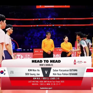 2025年 汇丰世界羽联世界巡回赛总决赛 SF 金元昊&徐承宰[韩国] vs [印尼]萨巴·卡亚曼·咖塔曼&穆罕默德·利萨·巴列维·伊斯法哈尼