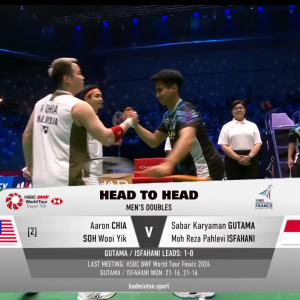 2025年 法国公开赛 QF 谢定峰&苏伟译[马来西亚] vs [印尼]萨巴·卡亚曼·咖塔曼&穆罕默德·利萨·巴列维·伊斯法哈尼