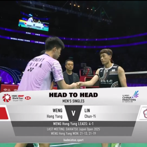 2025年 李宁中国大师赛 F 翁泓阳[中国] vs [中国台北]林俊易