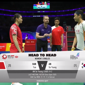 2025年 李宁中国大师赛 F 韩悦[中国] vs [韩国]安洗莹
