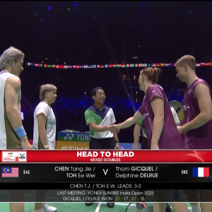 2025年 世界锦标赛 SF 陈堂杰&杜颐沩[马来西亚] vs [法国]汤姆·吉凯尔&德尔菲娜·德尔鲁