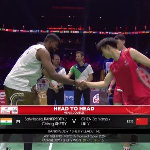 2025年 世界锦标赛 SF 萨特维克·赛拉杰·兰基雷迪&奇拉格·钱德拉谢卡尔·谢提[印度] vs [中国]陈伯阳谢提[印度] vs [中国]陈柏阳&刘毅