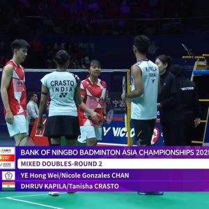 2025年 亚洲锦标赛 叶宏蔚&詹又蓁[中国台北] vs [印度]德鲁夫·卡皮拉&塔尼沙·克拉斯托