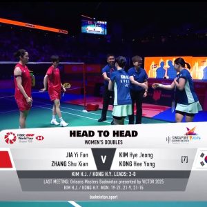 2025年 新加坡公开赛 贾一凡&张殊贤[中国] vs [韩国]金慧贞&孔熙容
