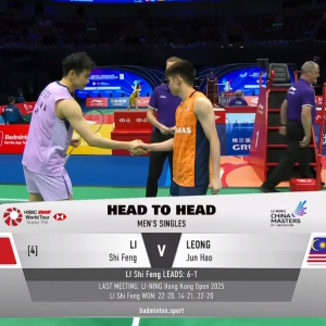 2025年 李宁中国大师赛 R16 李诗沣[中国] vs [马来西亚]梁峻豪