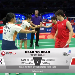 2025年 李宁中国大师赛 R16 郑娜银&李妍雨[韩国] vs [中国]刘圣书&谭宁