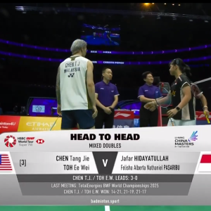 2025年 李宁中国大师赛 R16 陈堂杰&杜颐沩[马来西亚] vs [印尼]贾法尔·希达亚图拉&费利沙·艾伯塔·纳撒尼尔·帕萨里布