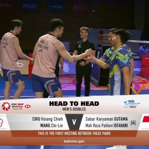 2025年 海露公开赛 F 邱相榤&王齐麟[中国台北] vs [印尼]萨巴·卡亚曼·咖塔曼&穆罕默德·利萨·巴列维·伊斯法哈尼