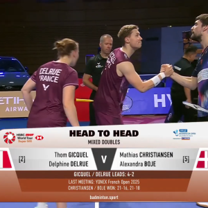 2025年 海露公开赛 F 汤姆·吉凯尔&德尔菲娜·德尔鲁[法国] vs [丹麦]马蒂亚斯·克里斯蒂安森&亚历山德拉·博尔
