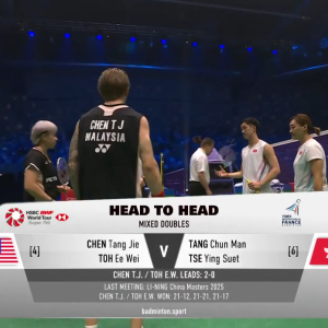2025年 法国公开赛 QF 陈堂杰&杜颐沩[马来西亚] vs [中国香港]邓俊文&谢影雪