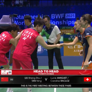 2025年 世界锦标赛 R32 刘圣书&谭宁[中国] vs [瑞士]露西·阿米盖&卡罗琳·拉克洛兹