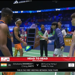 2025年 世界锦标赛 R32 萨维克赛拉吉·兰基雷迪&奇拉格·钱德拉谢卡尔·谢提[印度] vs [中国台北]刘广珩&杨博涵