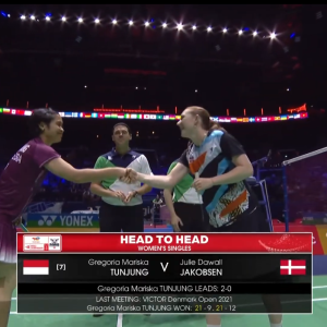 2025年 世界锦标赛 R32 格蕾戈丽亚·玛丽斯卡·东宗[印尼] vs [丹麦]朱莉·达瓦尔·雅各布森