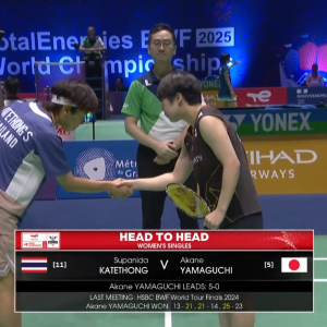 2025年 世界锦标赛 R16 苏巴尼达·革通[泰国] vs [日本]山口茜