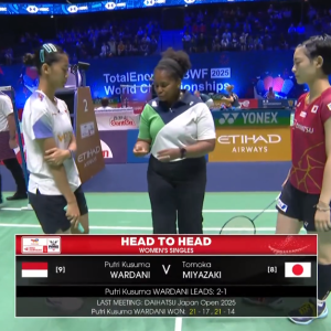 2025年 世界锦标赛 R16 瓦尔达尼[印尼] vs [日本]宫崎友花