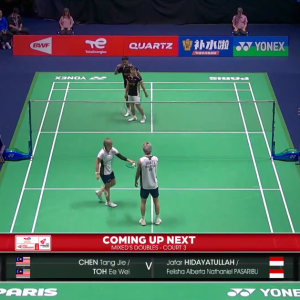 2025年 世界锦标赛 R16 陈堂杰&杜颐沩[马来西亚] vs [印尼]贾法尔·希达亚图拉&费利沙·艾伯塔·纳撒尼尔·帕萨里布