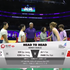 2025年 李宁中国大师赛 F 金慧贞&孔熙容[韩国] vs [中国]贾一凡&张殊贤