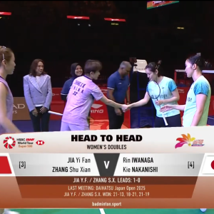 2025年 李宁香港公开赛 F 贾一凡&张殊贤[中国] vs [日本]岩永铃&中西贵映