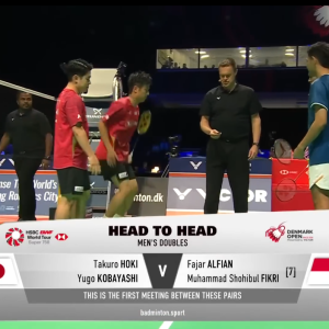 2025年 丹麦公开赛 F 保木卓朗&小林优吾[日本] vs [印尼]法贾尔·阿尔菲安&穆罕默德·肖希布·菲克里