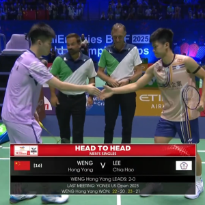 2025年 世界锦标赛 R32 翁泓阳[中国] vs [中国台北]李佳豪