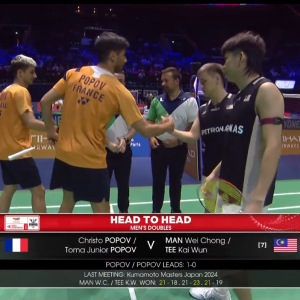 2025年 世界锦标赛 R32 克里斯托·波波夫&托马·朱尼尔·波波夫[法国] vs [马来西亚]万炜聪&郑凯文