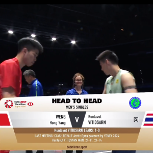 2025年 全英公开赛 R32 翁弘阳[中国] vs [泰国]昆拉武特