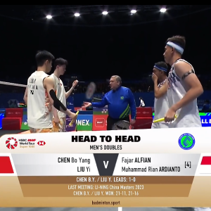 2025年 全英公开赛 R32 陈柏阳&刘毅[中国] vs [印尼]法贾尔·阿尔菲安&穆罕默德·里安·阿迪安托