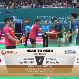 2025年 中国公开赛 R16 保木卓朗&小林优吾[日本] vs [韩国]金元浩&徐承宰