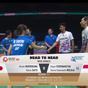 2025年 马来西亚公开赛 R16 绿川大辉&斋藤夏[日本] vs [印尼]德扬·费迪纳夏&格罗里亚·埃马努埃莱·维德佳佳