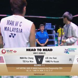 2025年 马来西亚公开赛 R16 万炜聪&郑凯文[马来西亚] vs [中国台北]李哲辉&杨博轩