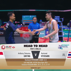 2025年 马来西亚公开赛 R16 安东尼·西尼苏卡·金廷[印尼] vs [泰国]昆拉武特