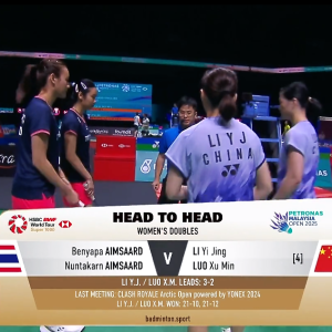 2025年 马来西亚公开赛 R16 本雅帕·艾姆萨德&伦塔卡恩·艾姆萨德[泰国] vs [中国]李怡婧&罗徐敏