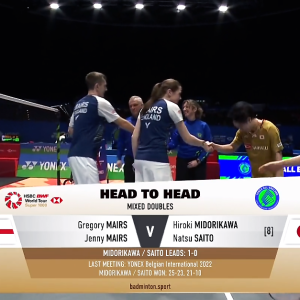 2025年 全英公开赛 R32 格雷戈里·梅尔斯&珍妮·梅尔斯[丹麦] vs [日本]绿川大辉&斋藤夏