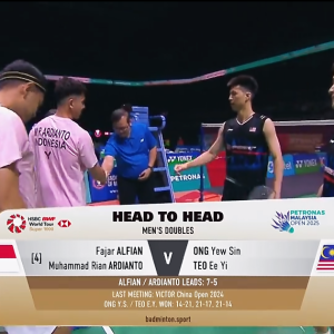 2025年 马来西亚公开赛 R32 法贾尔·阿尔菲安&穆罕默德·里安·阿迪安托[印尼] vs [马来西亚]王耀新&张御宇