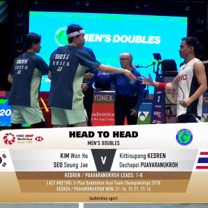 2025年 全英公开赛 R32 金元浩&徐承宰[韩国] vs [泰国]吉丁努蓬·革德伦&德差波·保乌拉努科