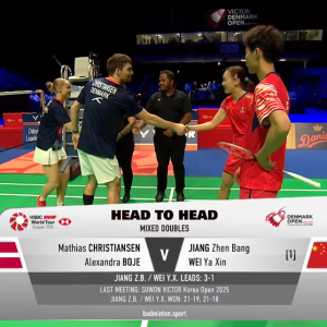 2025年 丹麦公开赛 QF 马蒂亚斯·克里斯蒂安森&亚历山德拉·博尔[丹麦] vs [中国]蒋振邦&魏雅欣