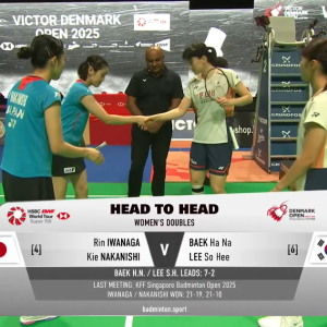 2025年 丹麦公开赛 QF 岩永铃&中西贵映[日本] vs [韩国]白荷娜&李绍希